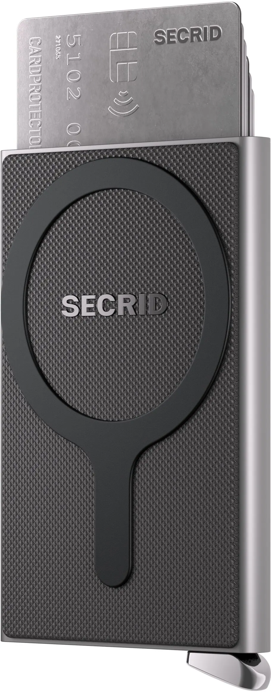 SECRID Premium Card Protector Fluted MagSafe Pasjeshouder Silver afbeelding 2