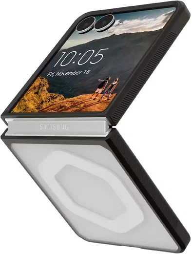 UAG Mouve Samsung Galaxy Z Flip 8 Hoesje MagSafe Back Cover Ice afbeelding 1