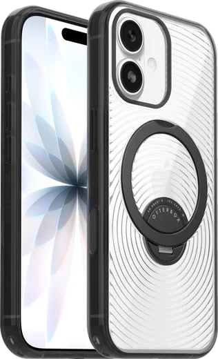 OtterBox Symmetry iPhone 17 Hoesje 360° MagSafe Stand Camera Control Clear Zwart afbeelding 1