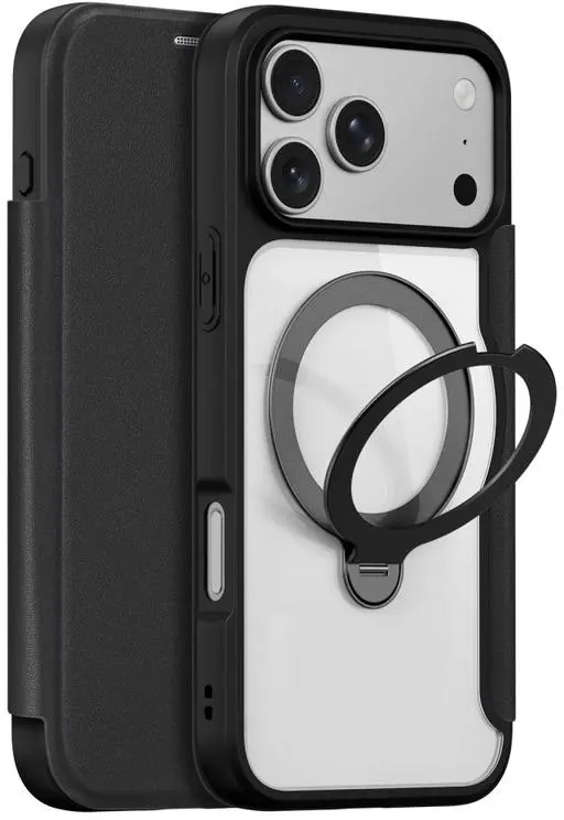 Dux Ducis Skin X Pro iPhone 18 Pro / 17 Pro Hoesje MagSafe RFID Book Case Zwart afbeelding 2