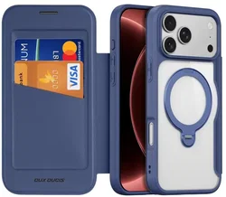 Dux Ducis Skin X Pro iPhone 18 Pro / 17 Pro Hoesje MagSafe RFID Book Case Blauw afbeelding