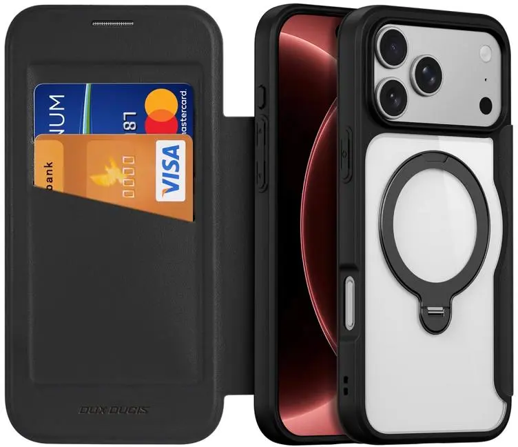 Dux Ducis Skin X Pro iPhone 18 Pro Max / 17 Pro Max Hoesje MagSafe RFID Zwart afbeelding 1