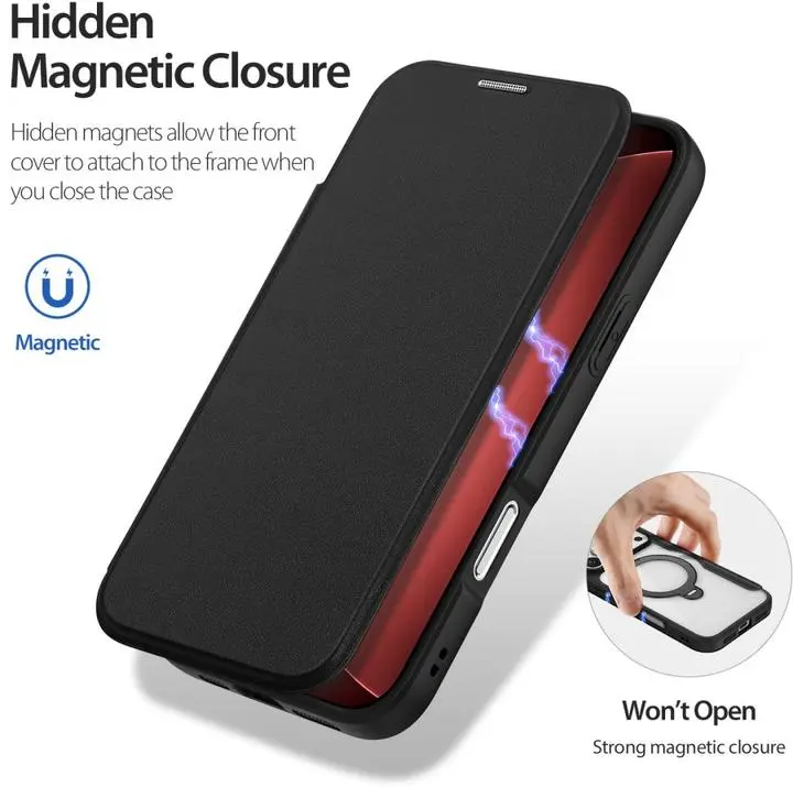 Dux Ducis Skin X Pro iPhone 18 Pro Max / 17 Pro Max Hoesje MagSafe RFID Zwart afbeelding 7