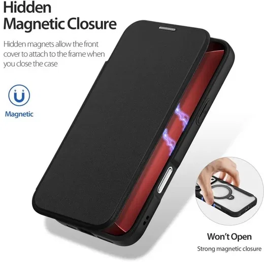 Dux Ducis Skin X Pro iPhone 18 Pro Max / 17 Pro Max Hoesje MagSafe RFID Zwart afbeelding 7