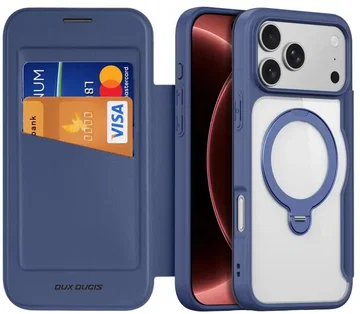 Dux Ducis Skin X Pro iPhone 18 Pro Max / 17 Pro Max Hoesje MagSafe RFID Blauw
