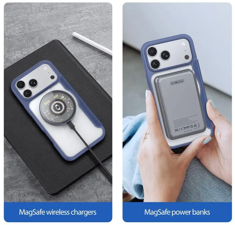 Dux Ducis Skin X Pro iPhone 18 Pro Max / 17 Pro Max Hoesje MagSafe RFID Blauw afbeelding 8