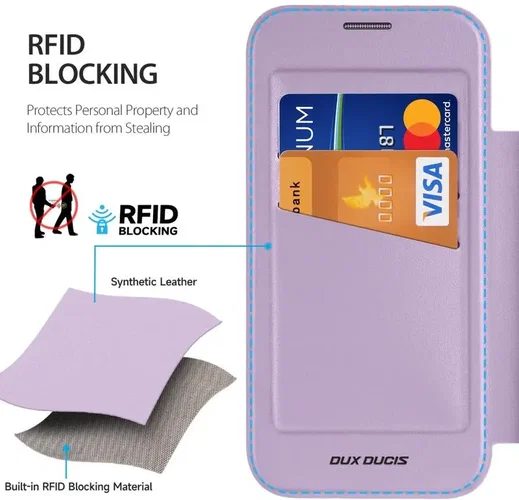 Dux Ducis Skin X Pro iPhone 18 Pro Max / 17 Pro Max Hoesje MagSafe RFID Paars afbeelding 3