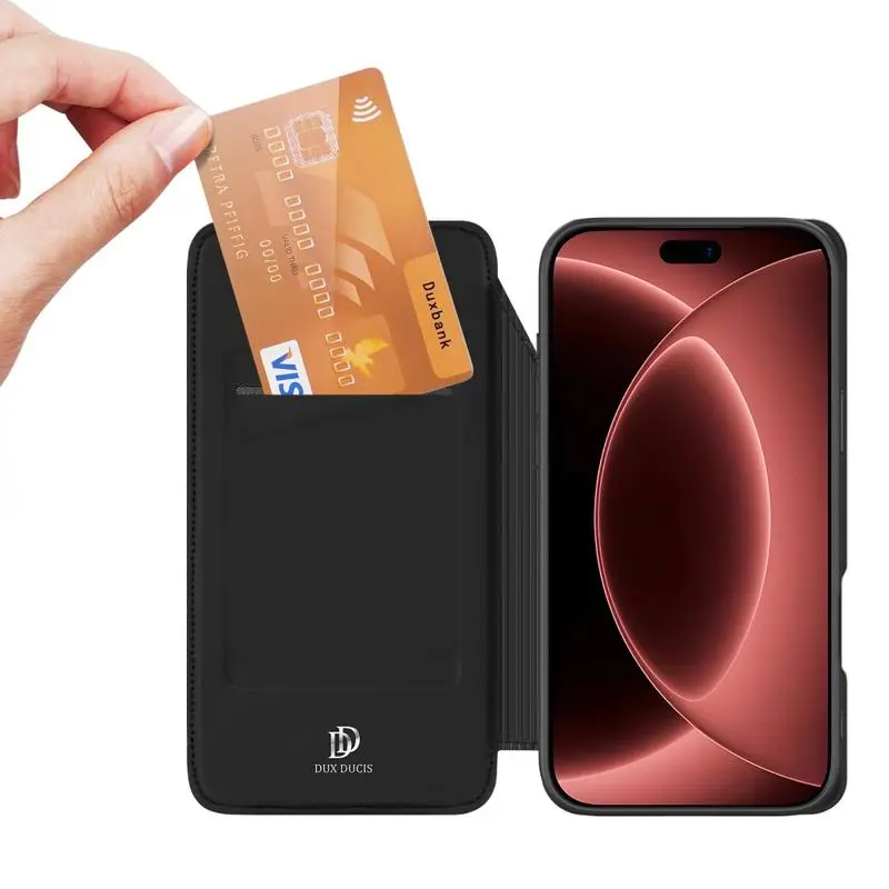 Dux Ducis Skin Pro Apple iPhone 18 Pro/17 Pro Hoesje Portemonnee Book Case Zwart afbeelding 2