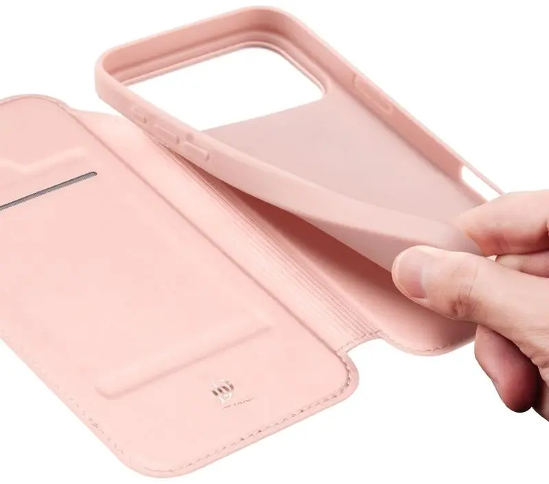 Dux Ducis Skin Pro Apple iPhone 18 Pro/17 Pro Hoesje Portemonnee Book Case Roze afbeelding 8