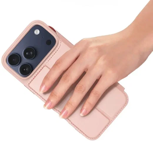 Dux Ducis Skin Pro Apple iPhone 18 Pro/17 Pro Hoesje Portemonnee Book Case Roze afbeelding 7