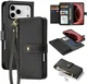 Dux Ducis Lawa iPhone 18 Pro / 17 Pro Hoesje 2-in-1 Book Case MagSafe Zwart afbeelding 2