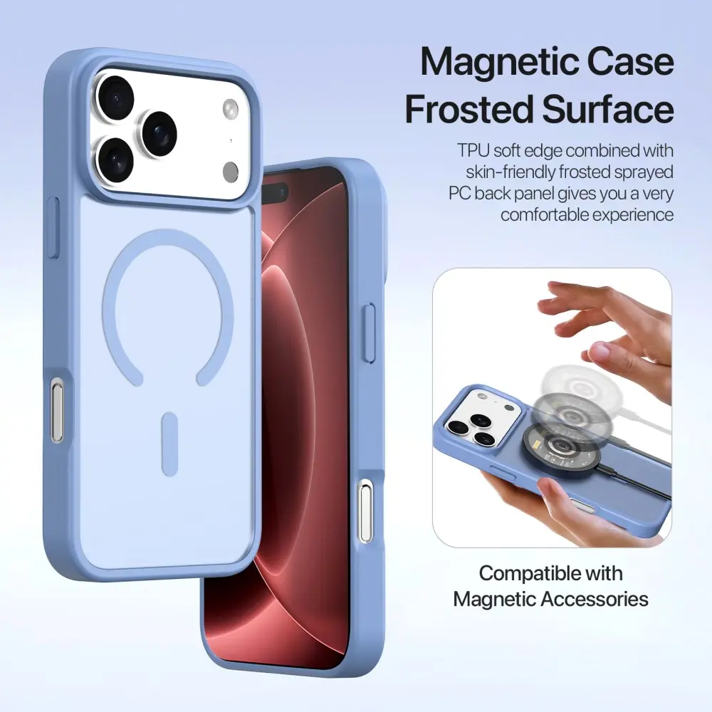 Dux Ducis Lawa iPhone 18 Pro / 17 Pro Hoesje 2-in-1 Book Case MagSafe Blauw afbeelding 8