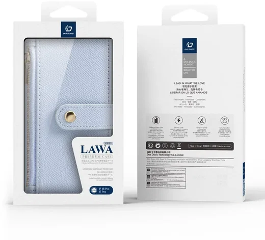 Dux Ducis Lawa iPhone 18 Pro / 17 Pro Hoesje 2-in-1 Book Case MagSafe Blauw afbeelding 12