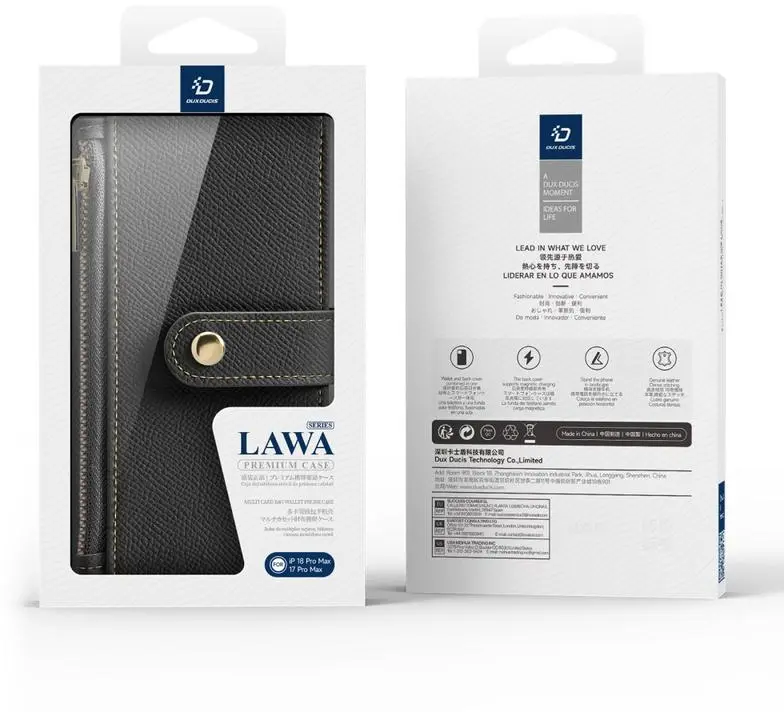 Dux Ducis Lawa iPhone 18 Pro Max / 17 Pro Max Hoesje 2-in-1 Wallet MagSafe Zwart afbeelding 12