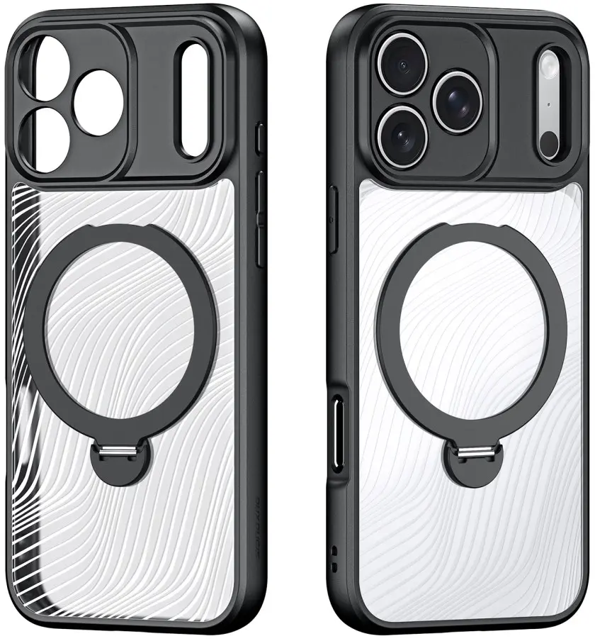 Dux Ducis Aimo MagSafe Apple iPhone 18 Pro / 17 Pro Hoesje Kickstand Zwart afbeelding 2