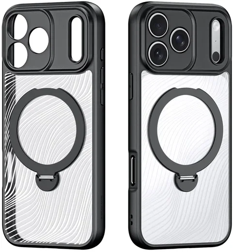 Dux Ducis Aimo MagSafe Apple iPhone 18 Pro / 17 Pro Hoesje Kickstand Zwart afbeelding 2