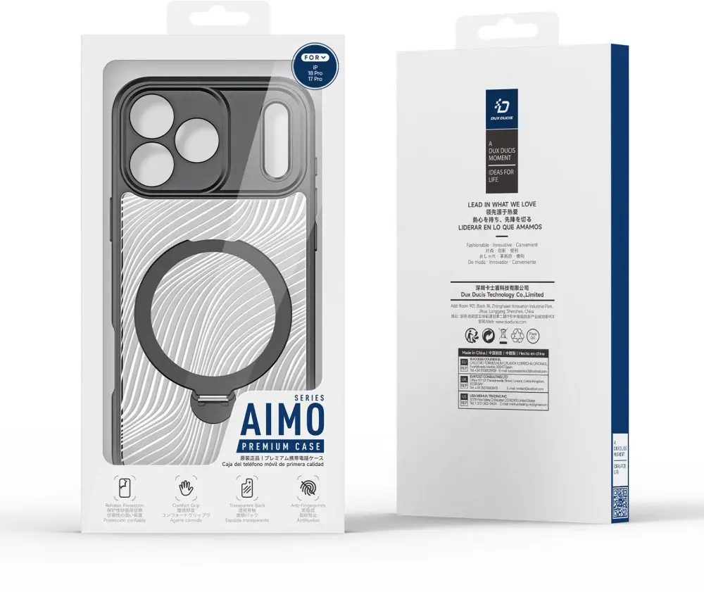 Dux Ducis Aimo MagSafe Apple iPhone 18 Pro / 17 Pro Hoesje Kickstand Zwart afbeelding 9