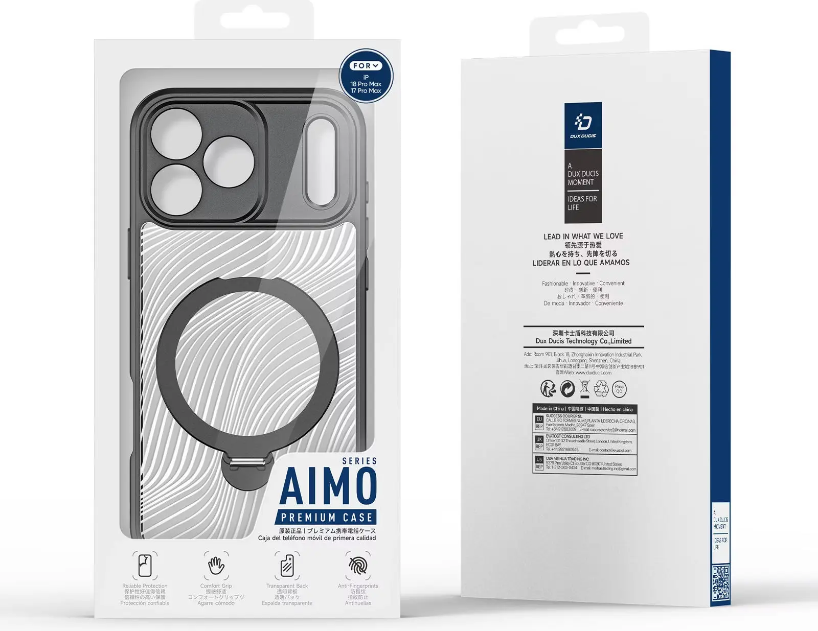 Dux Ducis Aimo MagSafe iPhone 18 Pro Max / 17 Pro Max Hoesje Kickstand Zwart afbeelding 10