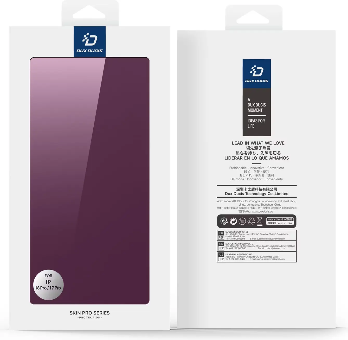 Dux Ducis Skin Pro iPhone 18 Pro / 17 Pro Hoesje Portemonnee Book Case Paars afbeelding 11