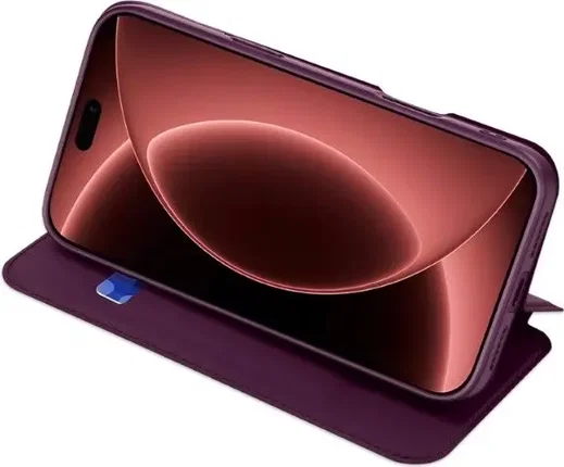 Dux Ducis Skin Pro iPhone 18 Pro / 17 Pro Hoesje Portemonnee Book Case Paars afbeelding 6