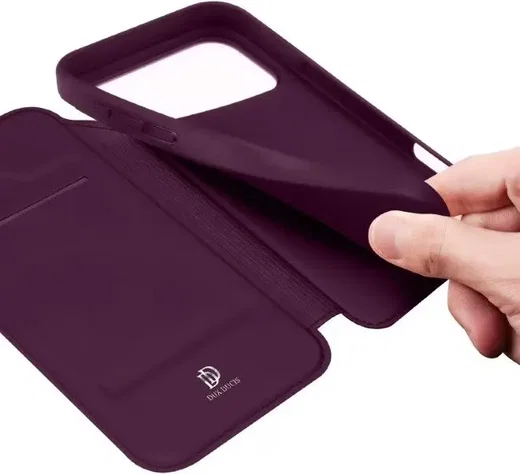 Dux Ducis Skin Pro iPhone 18 Pro / 17 Pro Hoesje Portemonnee Book Case Paars afbeelding 10