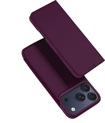 Dux Ducis Skin Pro iPhone 18 Pro / 17 Pro Hoesje Portemonnee Book Case Paars afbeelding 1