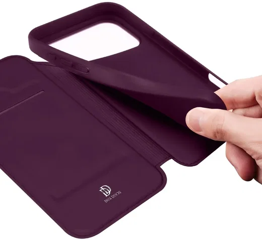 Dux Ducis Skin Pro iPhone 18 Pro Max / 17 Pro Max Hoesje Portemonnee Burgundy afbeelding 8