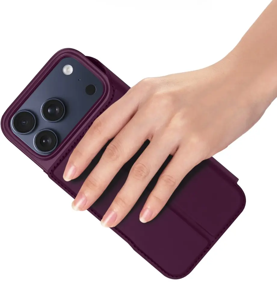 Dux Ducis Skin Pro iPhone 18 Pro Max / 17 Pro Max Hoesje Portemonnee Burgundy afbeelding 7