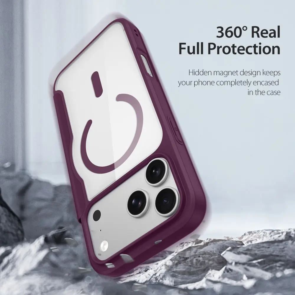 Dux Ducis Skin X Pro iPhone 18 Pro / 17 Pro Hoesje MagSafe Book Case Burgundy afbeelding 3