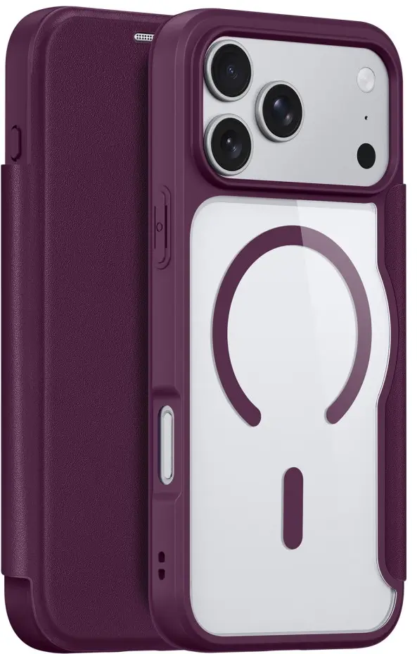 Dux Ducis Skin X Pro iPhone 18 Pro / 17 Pro Hoesje MagSafe Book Case Burgundy afbeelding 2