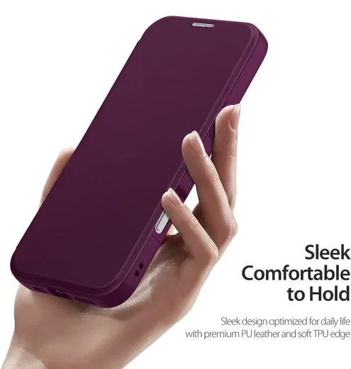 Dux Ducis Skin X Pro iPhone 18 Pro Max / 17 Pro Max MagSafe Book Case Burgundy afbeelding 7