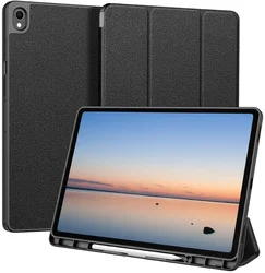 Dux Ducis Domo Samsung Galaxy Tab S12 Plus Hoes Tri-Fold Book Case Zwart afbeelding