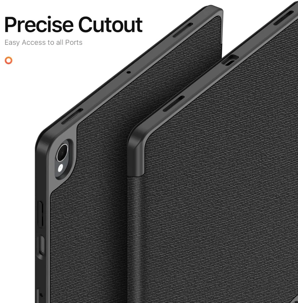 Dux Ducis Domo Samsung Galaxy Tab S12 Plus Hoes Tri-Fold Book Case Zwart afbeelding 6