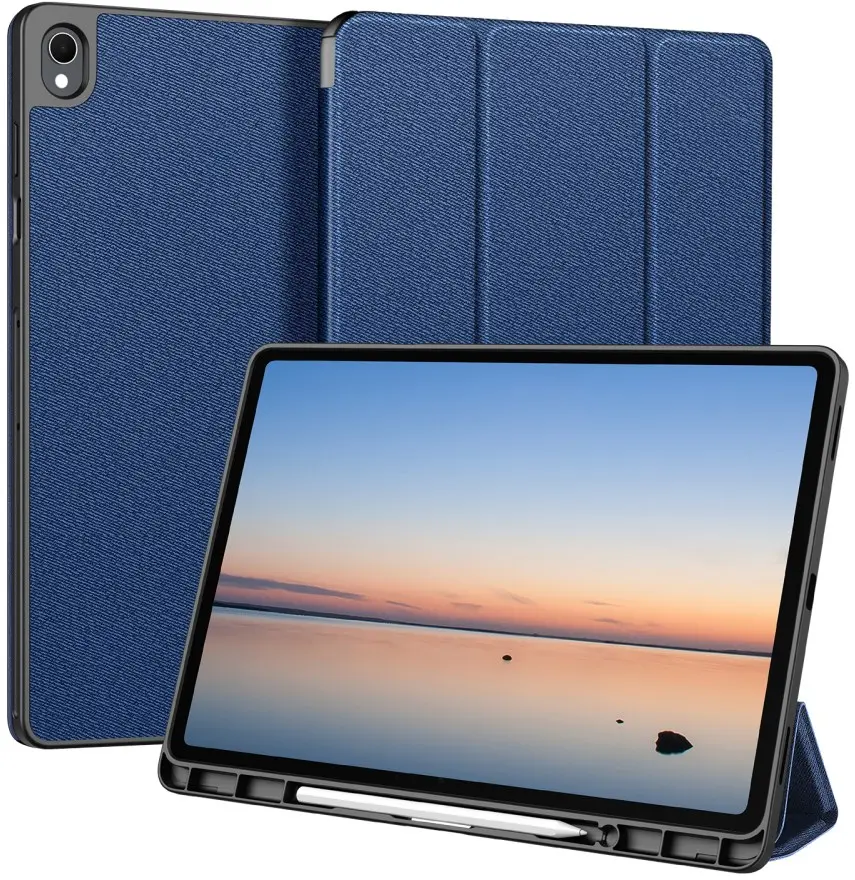 Dux Ducis Domo Samsung Galaxy Tab S12 Plus Hoes Tri-Fold Book Case Blauw afbeelding 1
