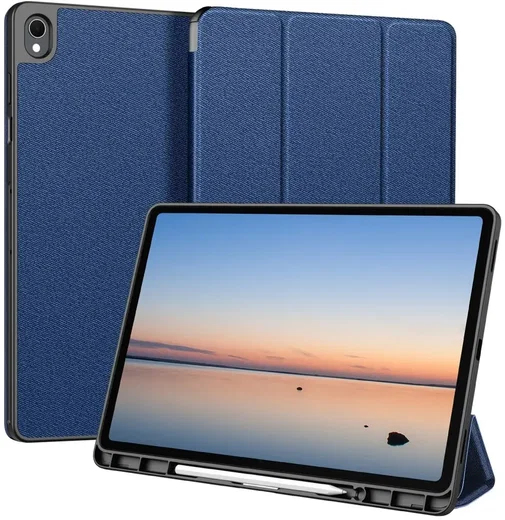 Dux Ducis Domo Samsung Galaxy Tab S12 Plus Hoes Tri-Fold Book Case Blauw afbeelding 1