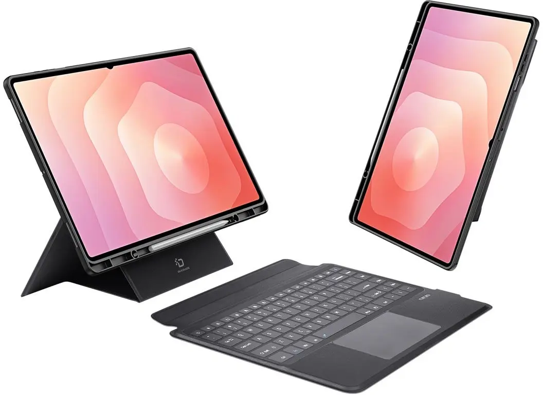 Dux Ducis Samsung Tab S12 Ultra / S11 Ultra Hoes Bluetooth Toetsenbord Zwart afbeelding 1