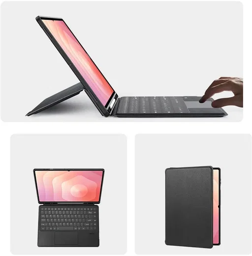 Dux Ducis Samsung Tab S12 Ultra / S11 Ultra Hoes Bluetooth Toetsenbord Zwart afbeelding 6