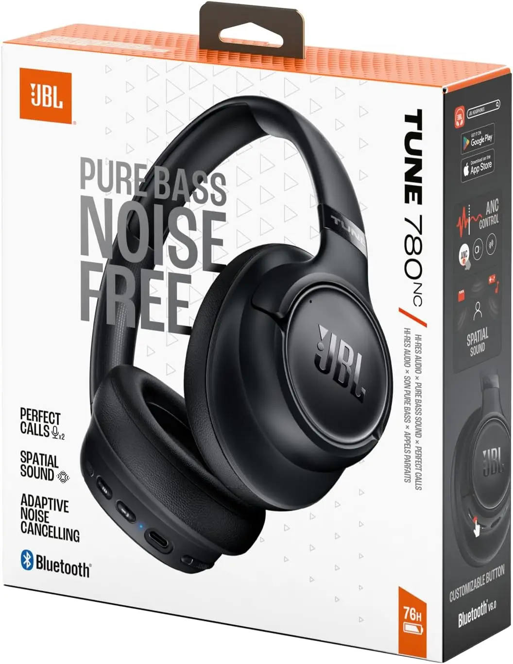 JBL Tune 780NC Draadloze Over-Ear Koptelefoon met Noise Cancelling Zwart afbeelding 9