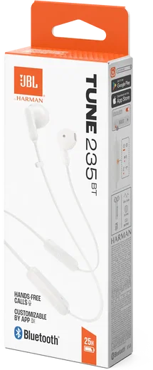 JBL Tune 235BT Draadloze Oordopjes met Pure Bass 25 Uur Batterij en IPX4 Wit afbeelding 6