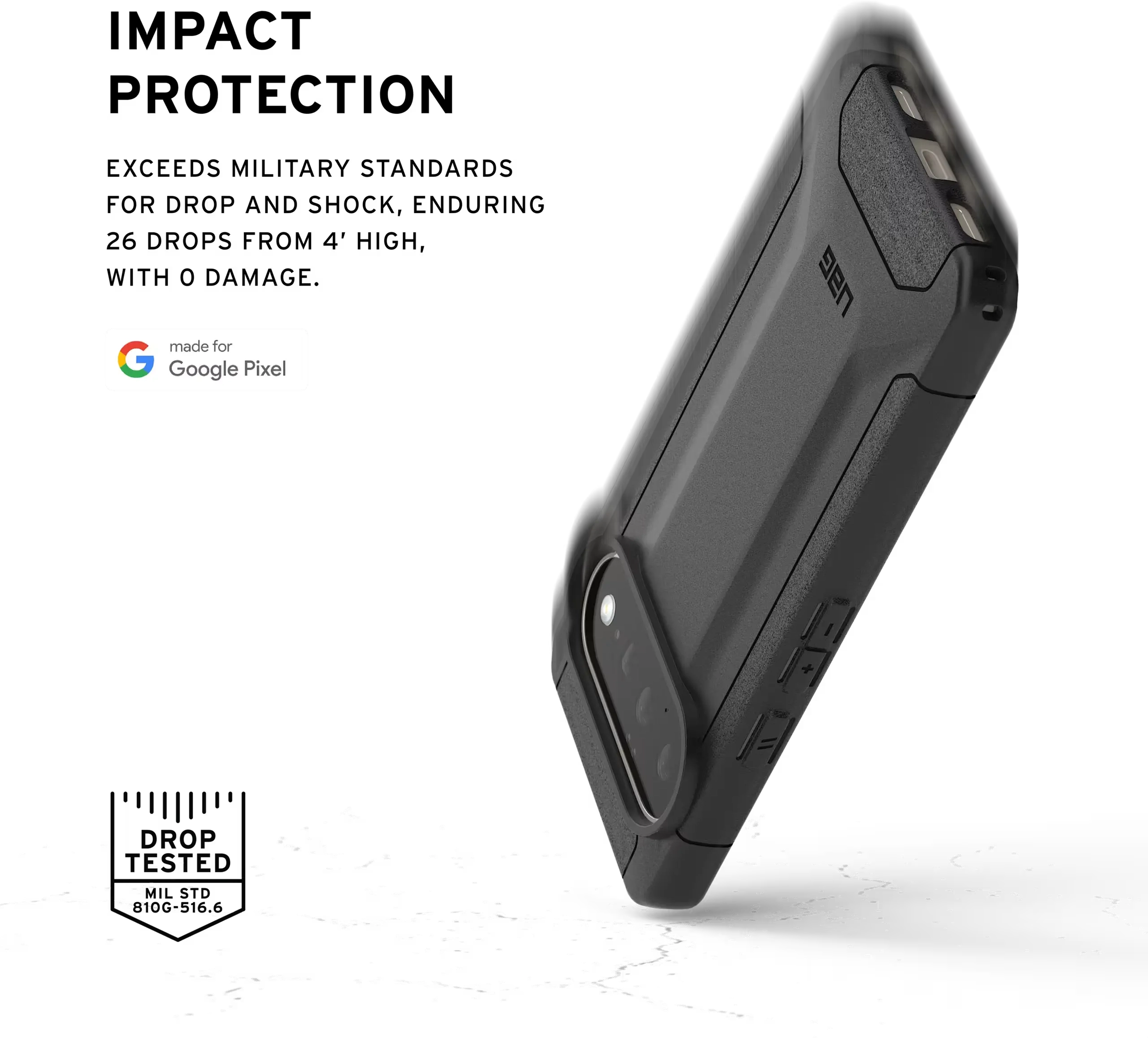 Urban Armor Gear Scout Google Pixel 11 / 11 Pro Hoesje Back Cover Zwart afbeelding 4