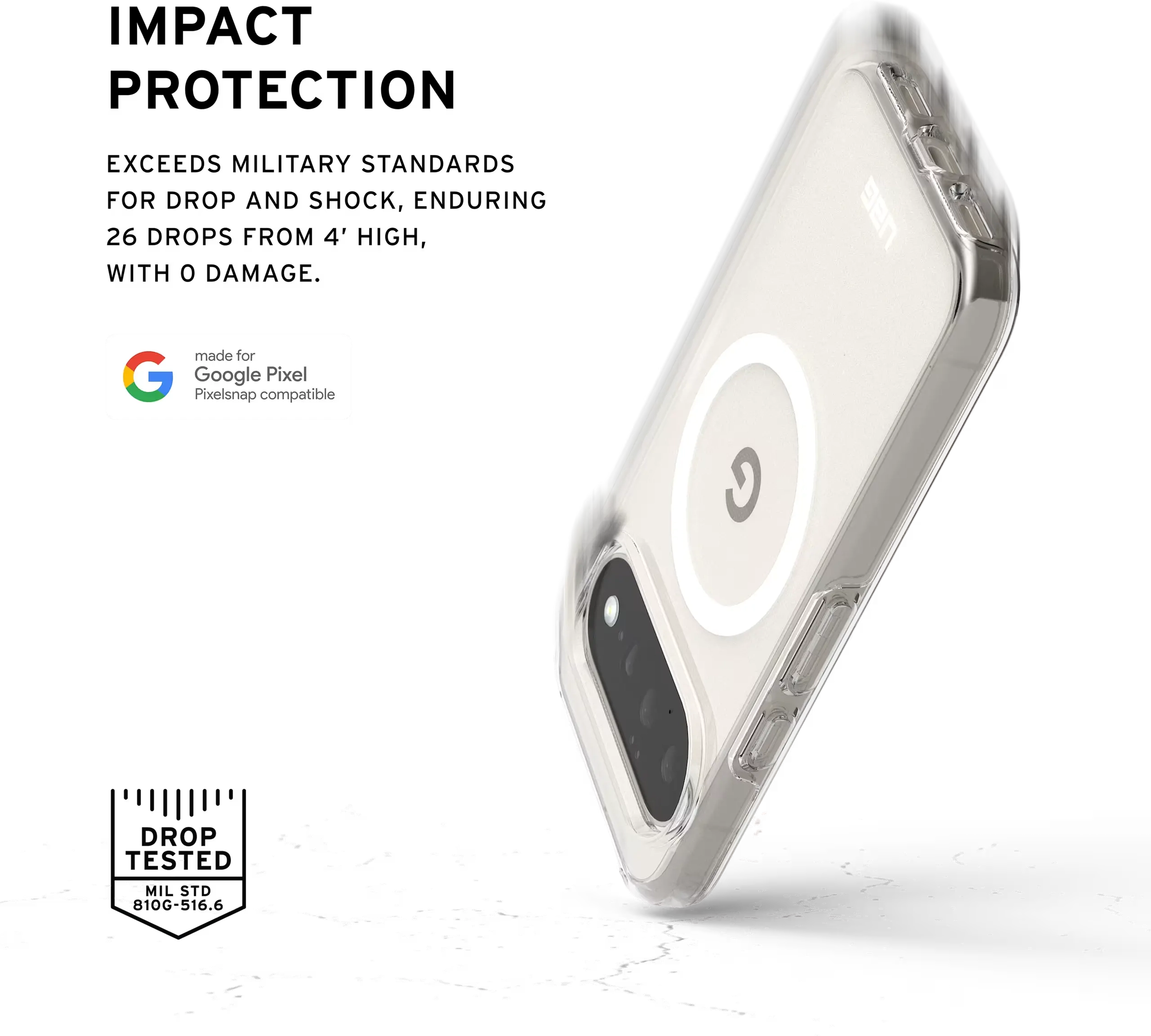 Urban Armor Gear Scout Google Pixel 11 / 11 Pro MagSafe Hoesje Transparant afbeelding 7