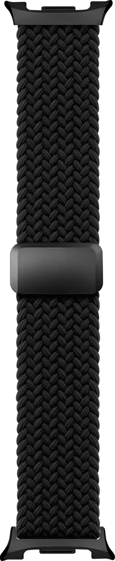 SBG Gevlochten Nylon - Samsung Galaxy Watch 9 / 8 Bandje - Zwart afbeelding 10