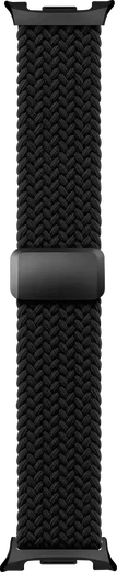 SBG Gevlochten Nylon - Samsung Galaxy Watch 9 / 8 Bandje - Zwart afbeelding 10