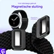 SBG Gevlochten Nylon - Samsung Galaxy Watch 9 / 8 Bandje - Zwart afbeelding 2