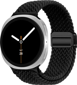 SBG Gevlochten Nylon - Samsung Galaxy Watch 9 / 8 Bandje - Zwart