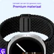 SBG Gevlochten Nylon - Samsung Galaxy Watch 9 / 8 Bandje - Zwart afbeelding 5