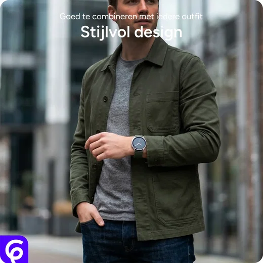 SBG Gevlochten Nylon - Samsung Galaxy Watch 9 / 8 Bandje - Donkergroen afbeelding 4