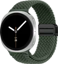 SBG Gevlochten Nylon - Samsung Galaxy Watch 9 / 8 Bandje - Donkergroen