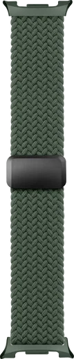 SBG Gevlochten Nylon - Samsung Galaxy Watch 9 / 8 Bandje - Donkergroen afbeelding 10
