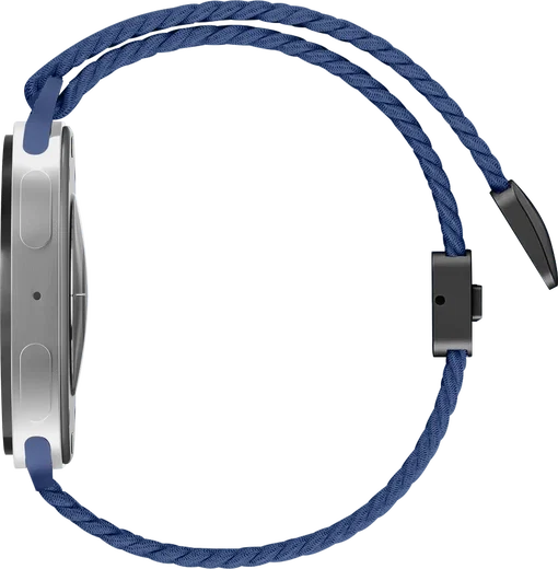 SBG Gevlochten Nylon - Samsung Galaxy Watch 9 / 8 Bandje - Donkerblauw afbeelding 8